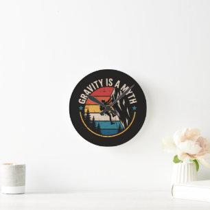 Gravity Is A MYTH Round Clock