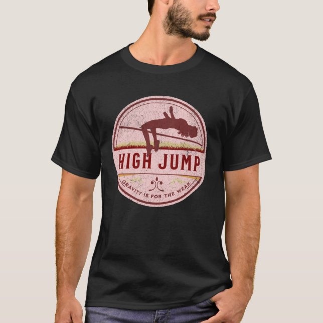 Gravity Is For The Weak  Retro Colours High Jump   T-Shirt (Front)