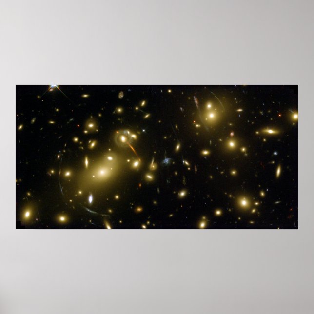 Gravity Lens of Galaxy Cluster Abell 2218 Poster (Front)