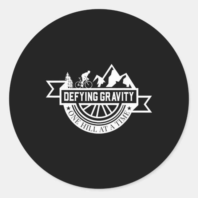 Gravity Riding Mountain Bike Biker Bicylce Cycling Classic Round Sticker (Front)