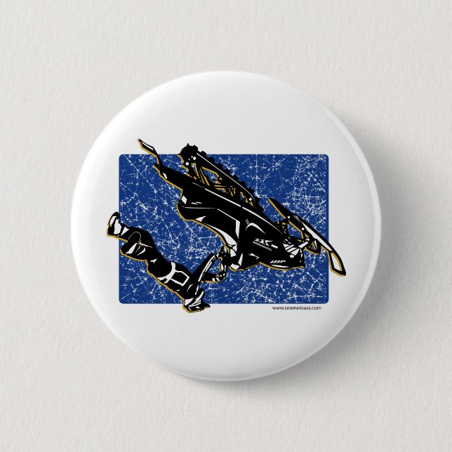 GRAVITY-SLED 6 CM ROUND BADGE (Front)
