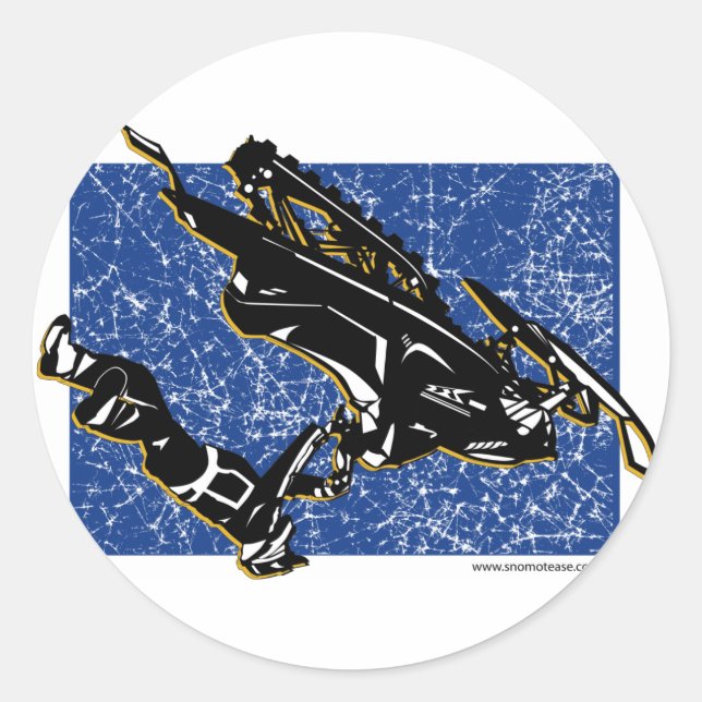 GRAVITY-SLED CLASSIC ROUND STICKER (Front)