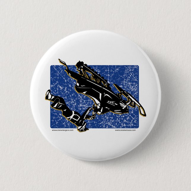 GRAVITY-SLED-in Blue 6 Cm Round Badge (Front)