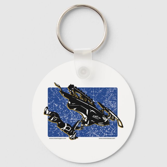 GRAVITY-SLED-in Blue Key Ring (Front)