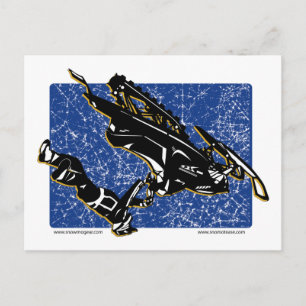 GRAVITY-SLED-in Blue Postcard