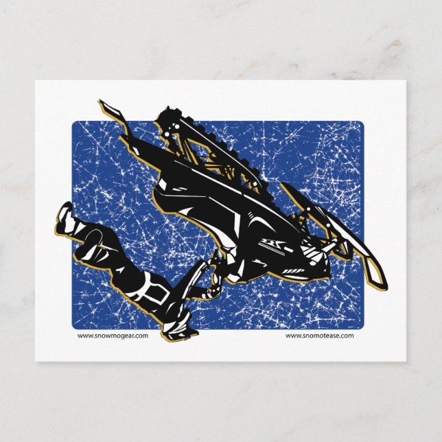 GRAVITY-SLED-in Blue Postcard (Front)