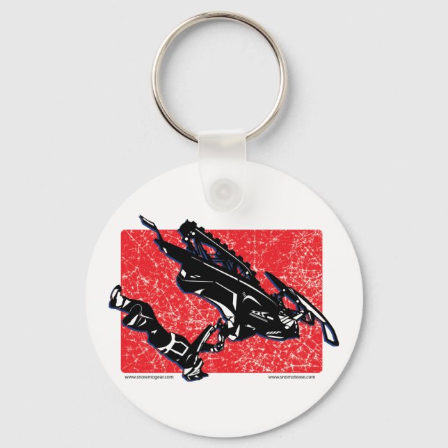 GRAVITY-SLED-in-RED Key Ring (Front)
