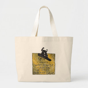 Gravity-Snowboarder Large Tote Bag
