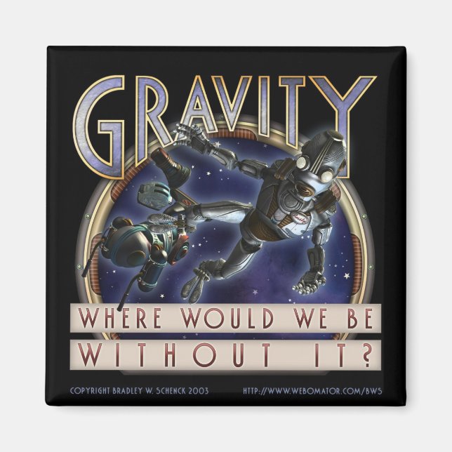 "Gravity" Square Magnet (Front)
