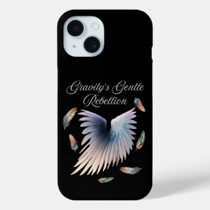 Gravity's Gentle Rebellion Wings iPhone 15 Case