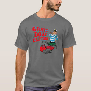 Gravy Boat Captain Funny Thanksgiving Costume Gift T-Shirt