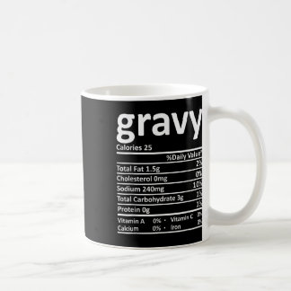 Gravy Nutrition Facts Fun Thanksgiving Christmas F Coffee Mug