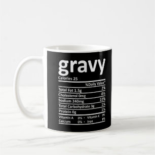 Gravy-Nutrition Thanksgiving Costume Food Facts Ch Coffee Mug
