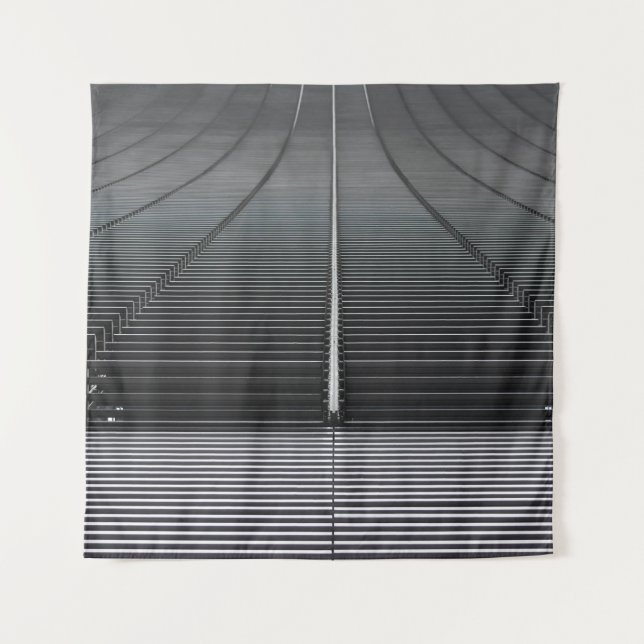 GRAY ABSTRACT DIGITAL WALLPAPER TAPESTRY (Front)