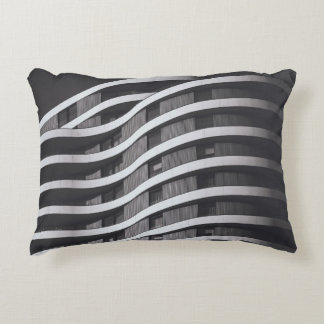 GRAY AND BLACK COMMERCIAL BUILDING DECORATIVE CUSHION