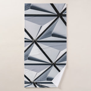 Gray and black digital wallpaper bath towel