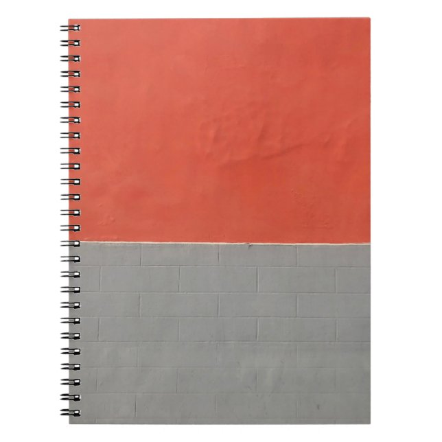 Gray and orange painted wall notebook (Front)