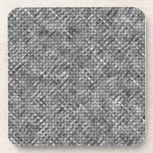 Gray and Tan Fabric Coaster