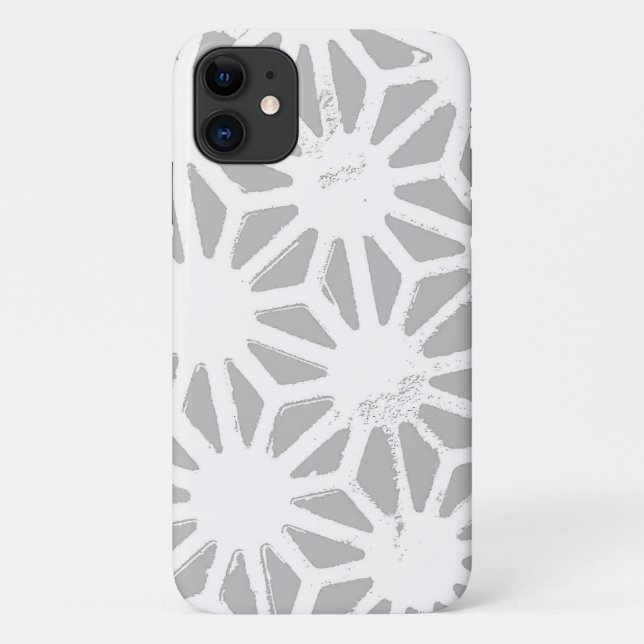 Gray and white geometric pattern Case-Mate iPhone case (Back)