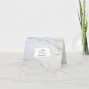 Gray and White Marble Sympathy Card