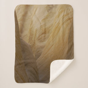 Gray and yellow stone sherpa blanket