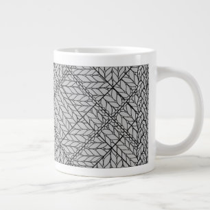 GRAY ARGYLE KNIT Big White Mug