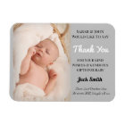 Gray Baby Boy Magnetic Photo Birth Announcement