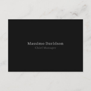 Gray Black Modern Minimalist Simple Serif Font Enclosure Card