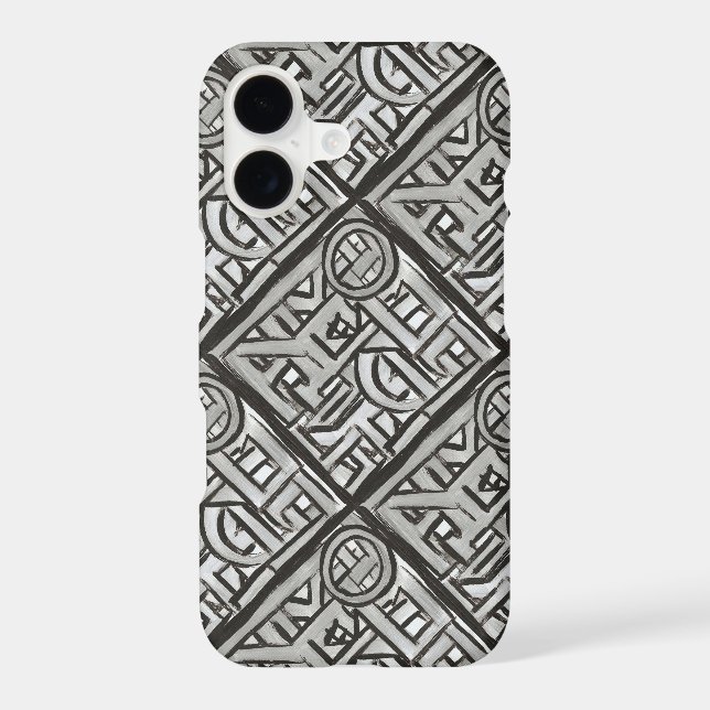 Gray Black Textural-Modern Geometric Pattern (Back)