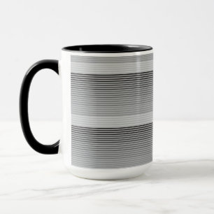 Gray, Black, White Stripes Mug