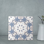 Gray Blue Cream White Ethnic Geometric Pattern Tile<br><div class="desc">Gorgeous and original ornamental tile design with a seamless pattern in gray,  blue,  cream,  and white tones.</div>