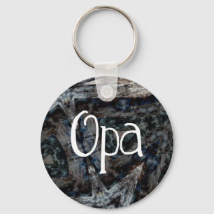 Gray Blues Brown Opa Key Ring