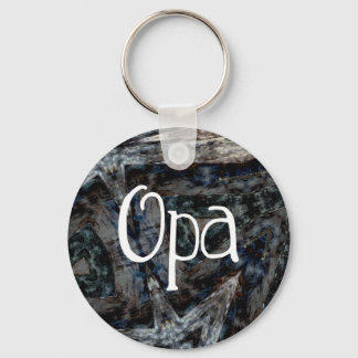 Gray Blues Brown Opa Key Ring