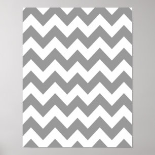 Gray Bold Chevron Poster