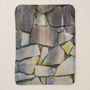 Gray brick wall sherpa blanket