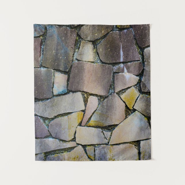 Gray brick wall tapestry (Front)