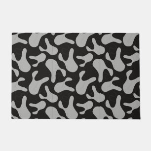 gray camouflage pattern doormat