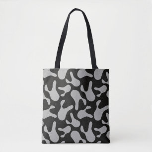 gray camouflage pattern tote bag