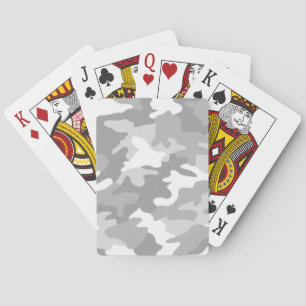 Gray Camouflage Playing Cards