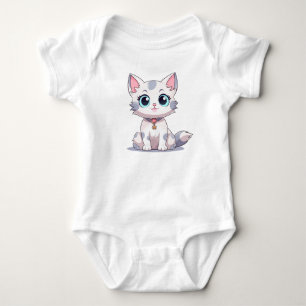 Gray Cat Baby Bodysuit