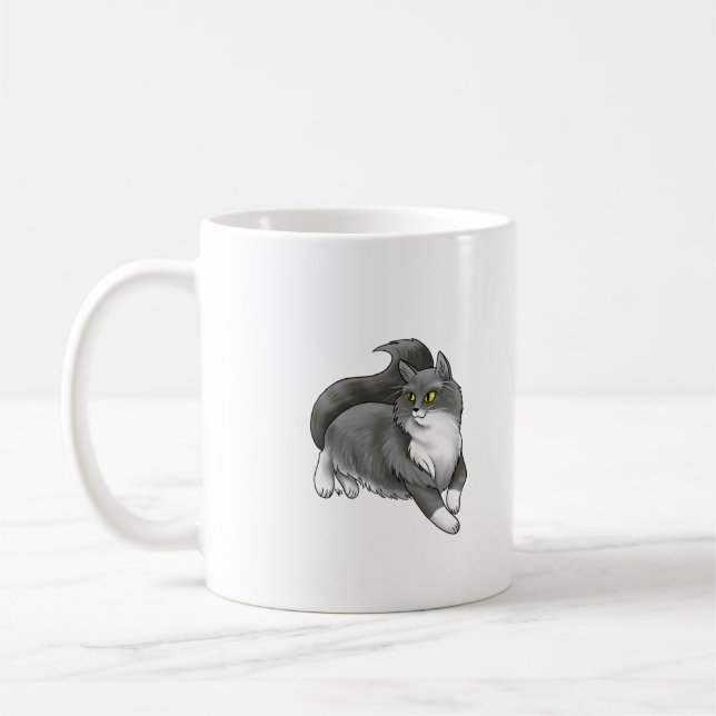 Gray Cat Mug (Left)
