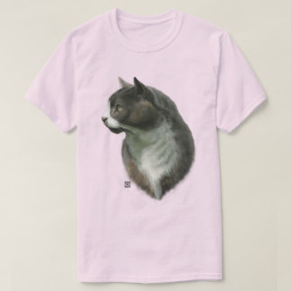 Gray Cat T Shirt