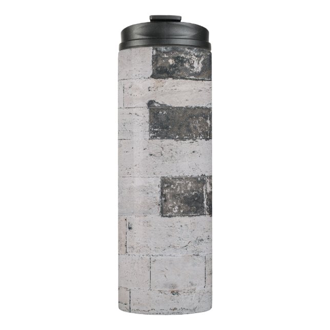 Gray cement wall thermal tumbler (Front)