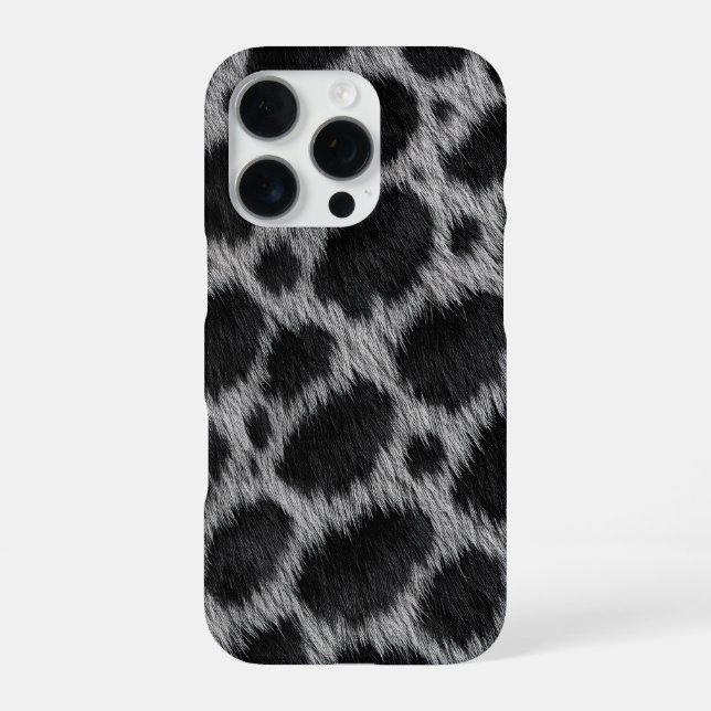 gray cheetah iPhone 16 Pro Max Case (Back)