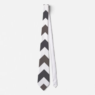 Gray Chevron Zigzag Pattern Tie