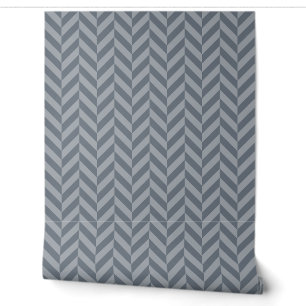 Gray Classic Herringbone Weave Wallpaper