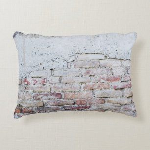 Gray concrete bricks wall decorative cushion