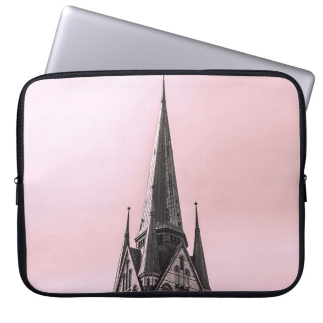 GRAY CONCRETE BUILDING DURING DAYTIME LAPTOP SLEEVE (Front)