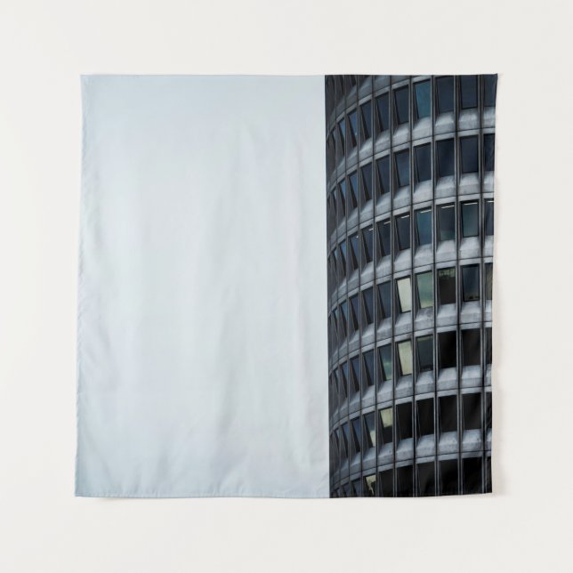 GRAY CONCRETE BUILDING UNDER WHITE SKY DURING DAYT TAPESTRY (Front)