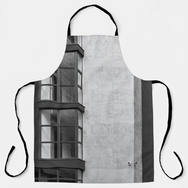 GRAY CONCRETE BUILDING WITH GLASS WINDOW APRON (Front)